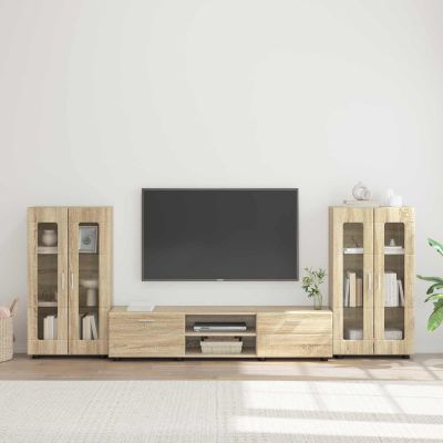 vidaXL Zostava TV skriniek FLORIN 3 pcs Sonoma dub Kompozitné drevo