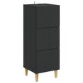 vidaXL Zásuvkový kabinet Čierna 33 x 34,5 x 90 cm Kompozitné drevo