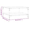 vidaXL Konferenčný stolík hnedý dub 80x80x40 cm kompozitné drevo