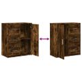 vidaXL Komody 2 ks dymový dub 60x31x70 cm kompozitné drevo