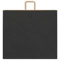 vidaXL Papierové tašky 50 ks s rúčkami, čierna, 54x15x49 cm