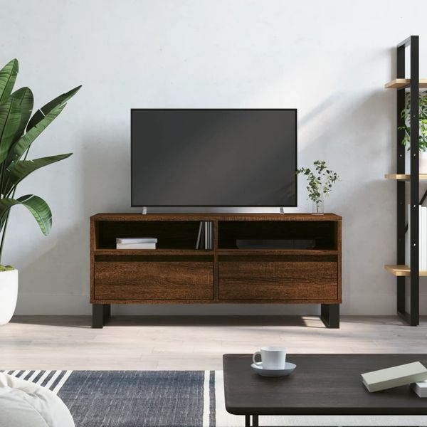 vidaXL TV skrinka hnedý dub 100x34,5x44,5 cm kompozitné drevo