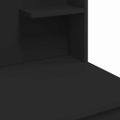 vidaXL Toaletný stolík s LED svetlami čierny 96x40x142 cm