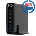 GEMBIRD 6-port 240 W GaN USB, Rýchlonabíjačka 240W