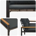 vidaXL Vonkajšia lavička 2 -Seater 116 x 67,5 x 72 cm polyratan