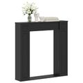 vidaXL Rám krbu Čierna 100 x 20 x 100 cm Kompozitné drevo