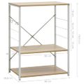 vidaXL Skrinka na mikrovlnku biela+dub 60x39,6x79,5cm kompozitné drevo