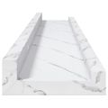 vidaXL Stenná polica Nástenná montáž 2 ks Biely mramor 60 x 9 x 3 cm