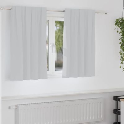 vidaXL Záclony na zatemnenie s krúžkami 2 pcs Bledá šedá 140 x 140 cm