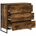 vidaXL Servírovacia skriňa Dymová dub 79 x 36 x 75.5 cm