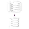vidaXL Komoda biela 68x39x73,5 cm oceľ valcovaná za studena