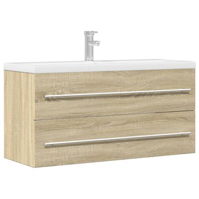 vidaXL Skrinka pod umývadlo, dub sonoma 100x38,5x48cm kompozitné drevo