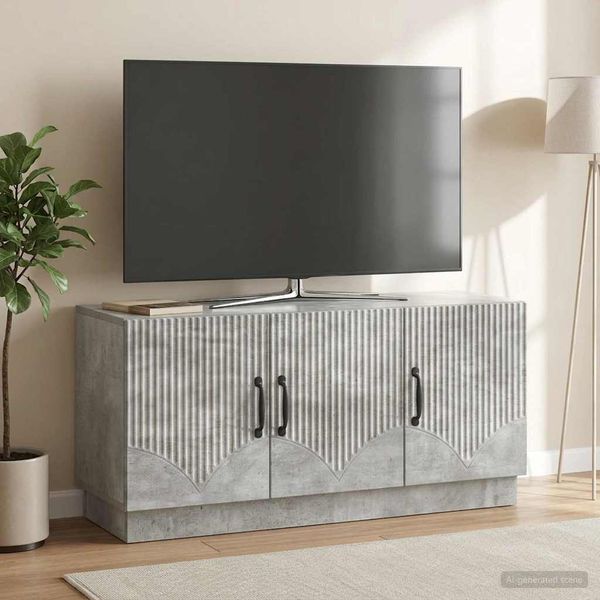 vidaXL TV skrinka Betónovo sivá 99 x 34,5 x 47 cm Kompozitné drevo