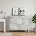 vidaXL Servírovacia skriňa Betónovo sivá 89 x 34,5 x 80 cm