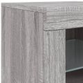 vidaXL Komoda s LED svetlami sivá sonoma 163x37x67 cm