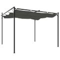 vidaXL Pergola so zaťahovacou strechou antracitová 295x292x230 cm