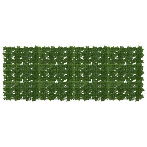 vidaXL Balkónový plôtik s listami Zelená 200 x 75 cm