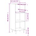 vidaXL Komoda lesklá biela 34,5x32,5x90 cm kompozitné drevo