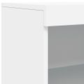 vidaXL Komody s LED svetlami 3 ks biele kompozitné drevo