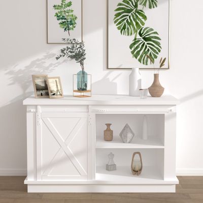 vidaXL Mini kovanie na posuvné dvere skrinky, uhlíková oceľ 122 cm
