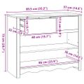 vidaXL Konzolový stôl so zásuvkou Drammen Biela 89,5 x 37 x 73 cm