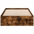 vidaXL Rám postele so skladom Dymový dub 80 x 200 cm Kompozitné drevo