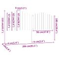 vidaXL Čelo postele medovohnedé 206x4x110 cm masívna borovica