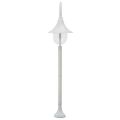 vidaXL Záhradná stĺpová lampa E27 120 cm hliníková biela