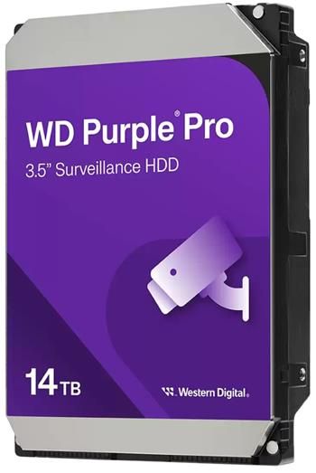 WD Purple Pro/14TB/HDD/3.5"/SATA/7200 RPM/5R Pevný disk, interný, 14TB, SATA III, 3,5", 7200rpm, 512MB