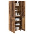 vidaXL Highboard Staré drevo 69,5 x 34 x 180 cm Kompozitné drevo
