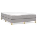 vidaXL Posteľný rám s boxspringom bledosivý 140x190 cm látka