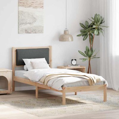 vidaXL Rám postele Tmavo šedá 80 x 200 cm Masívne borovicové drevo
