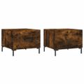 vidaXL Konferenčné stolíky 2 ks dymový dub 50x50x40cm kompozitné drevo