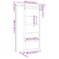 vidaXL Posuvné dvere Prírodná 80 x 208 cm Borovicový masív