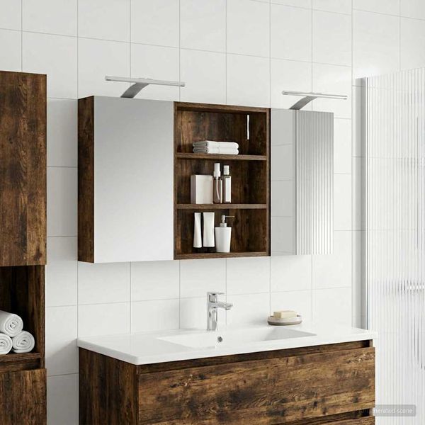 vidaXL Set kabinetov do kúpeľne s poličkou 3 pcs 100 x 10,5 x 50 cm