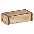 vidaXL Podnos 4 ks Hnedá 30 x 15 x 9 cm Masívne obnovené drevo
