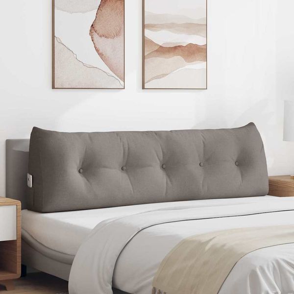 vidaXL Poduška na chrbát Sivohnedá 160 x 24 x 50 cm látka