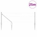 vidaXL Reťazová brána s hrotmi 25 x 0,8 m Pozinkovaná oceľ Strieborná