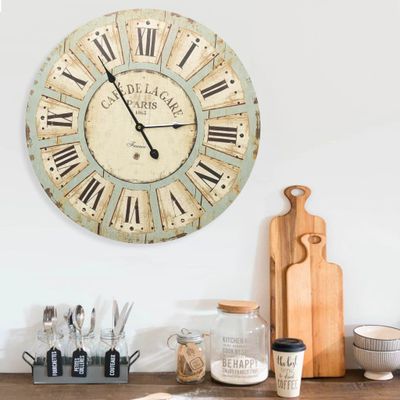 vidaXL Nástenné hodiny viacfarebné 60 cm MDF