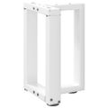 vidaXL Nohy konferenčného stolíka v tvare T, 2 ks, biele, 38x25x(42-43) cm, oceľové