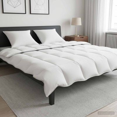 vidaXL Súprava paplónu a vankúša 3 ks 200 x 220 cm Zima 430 g/ks Biela