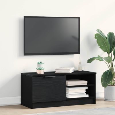 vidaXL TV skrinka Čierny dub 80 x 35 x 36,5 cm Kompozitné drevo