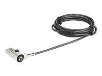 Wedge Slot Laptop Lock (LTLOCKNBL) - Bezpečnostný káblový zámok - čierna, strieborná - 2 m - kompatibilný s TAA