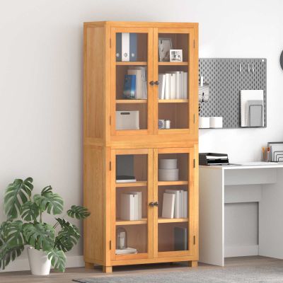 vidaXL Súprava úložného nábytku 2 ks Prírodná 80 x 35 x 185 cm