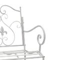 vidaXL Záhradná lavička 2 -Seater 104 x 54 x 93 cm Oceľ Antická biela