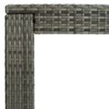 vidaXL Záhradný barový stolík sivý 140,5x60,5x110,5 cm polyratanový