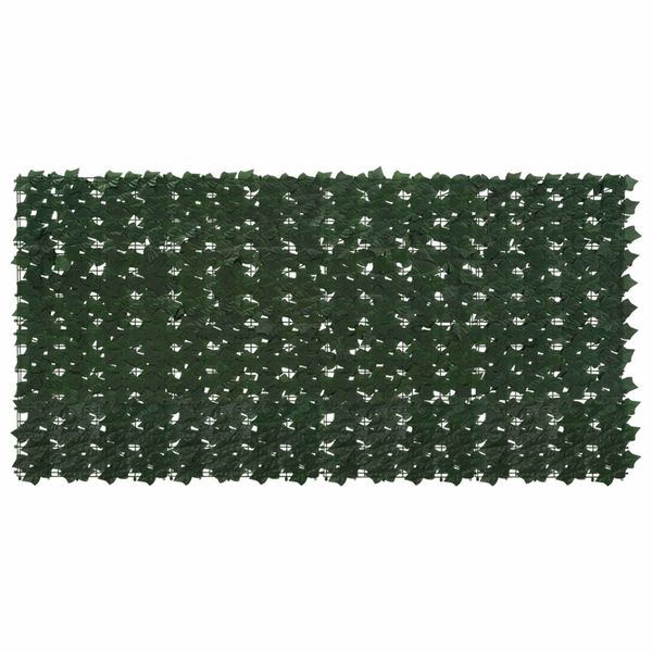 vidaXL Balkónový plôtik s listami Tmavozelená 200 x 100 cm