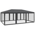 vidaXL Párty stan s 10 sieťkovanými bočnými stenami antracit 6x4m HDPE