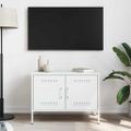 vidaXL TV skrinka biela 68x39x50,5 cm oceľ