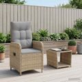 vidaXL Záhradný lounge set 2 ks Beige a svetlo šedá